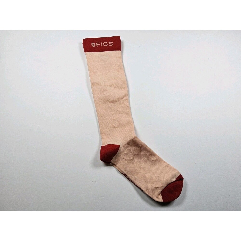FIGS Compression It Takes Heart Medical Nurse Socks Size L